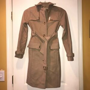 Michael Kors wool peacoat with gold accents